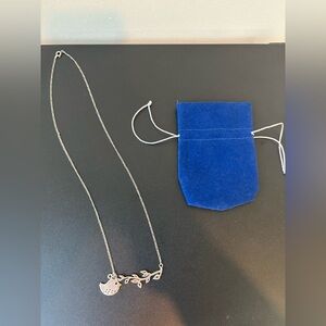 Bird necklace 925 Silver brand new with pouch bag